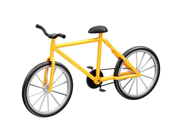 bicycle 3d icon illustration rendering vector