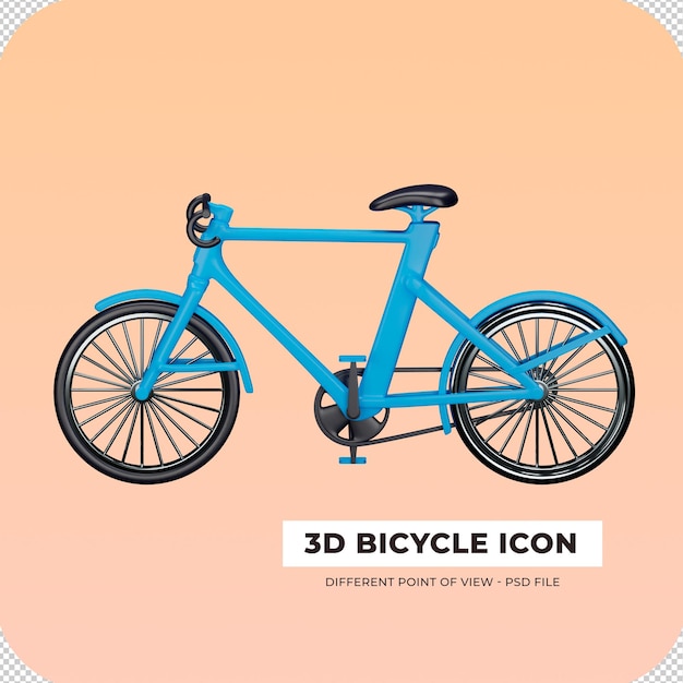 Icona della bicicletta 3d per il web e i media