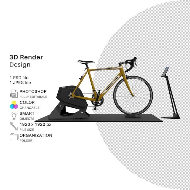 PSD 자전거 3d 모델링 psd 파일 현실적인 자전거