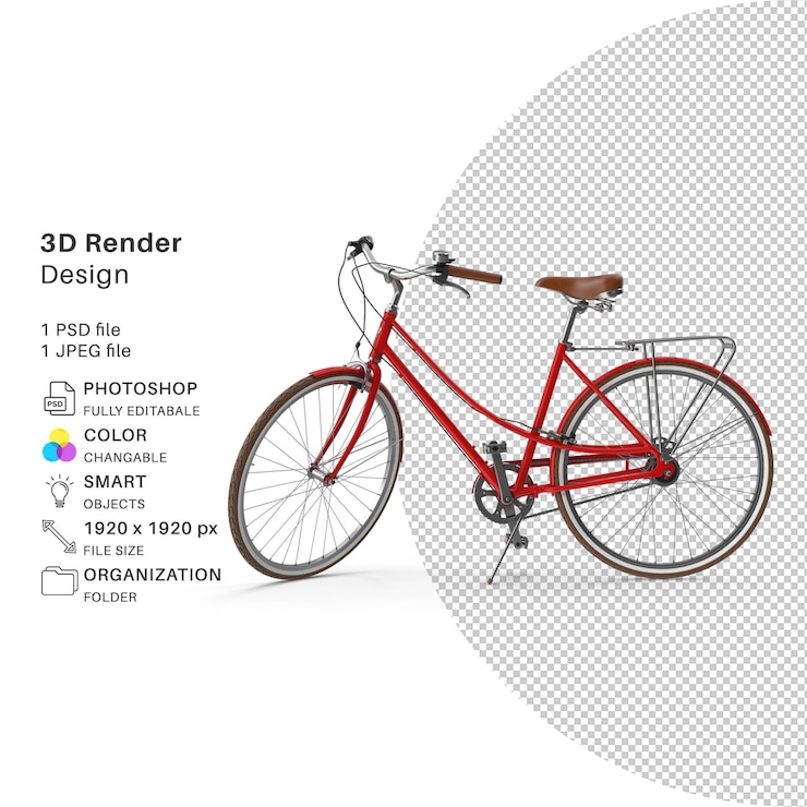 PSD bicycle 3d modeling psd file realistic bicycle
