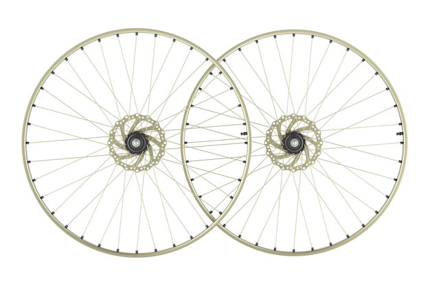 PSD bicycle rims 3d rendering isolated on transparent background