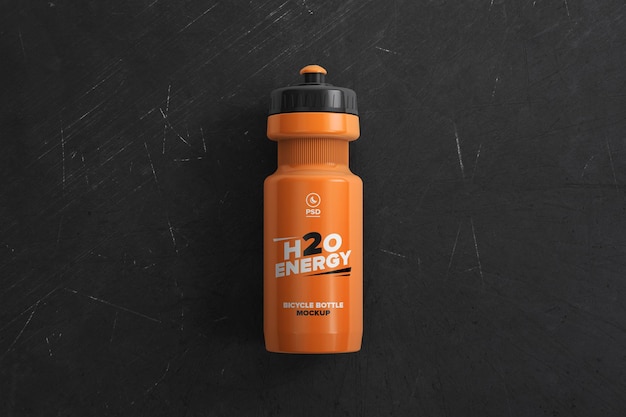 PSD Макет бутылки с водой для велосипеда