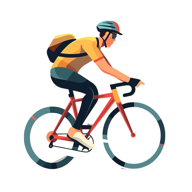 PSD bicycler vector icon