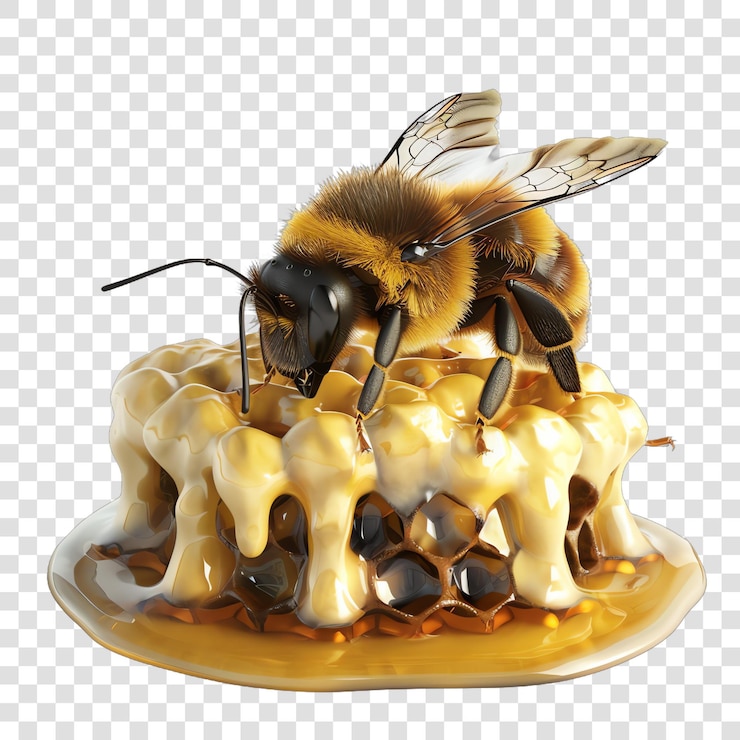 PSD 在透明的背景上孤立的真实的bienenstich