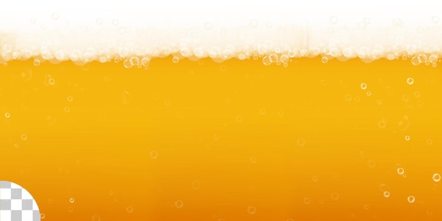 Bier met schuim en bubbels