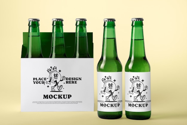 PSD bier sixpack mockup