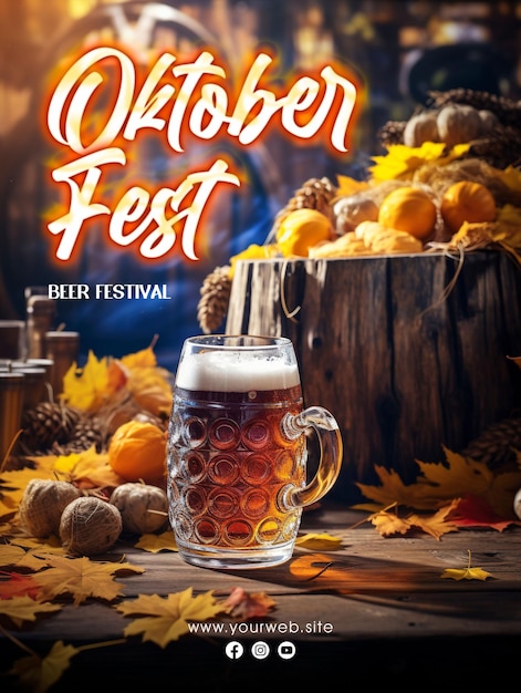 PSD bierfestival oktoberfest sociale media post posterontwerp