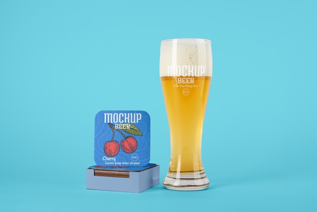 PSD bierfles mockup ontwerp