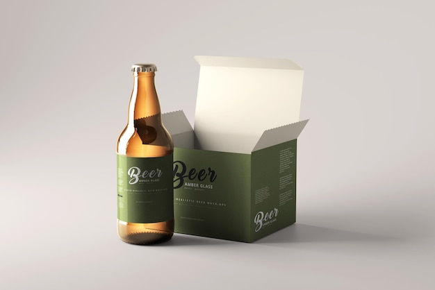 PSD bierfles mockup