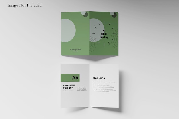 PSD bifold a5 brochure mockup