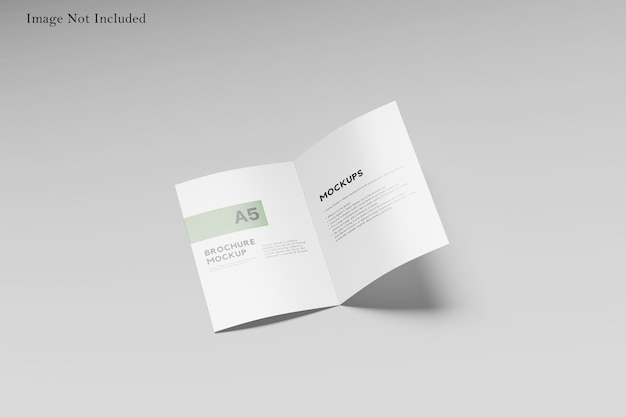 PSD bifold a5 brochure mockup