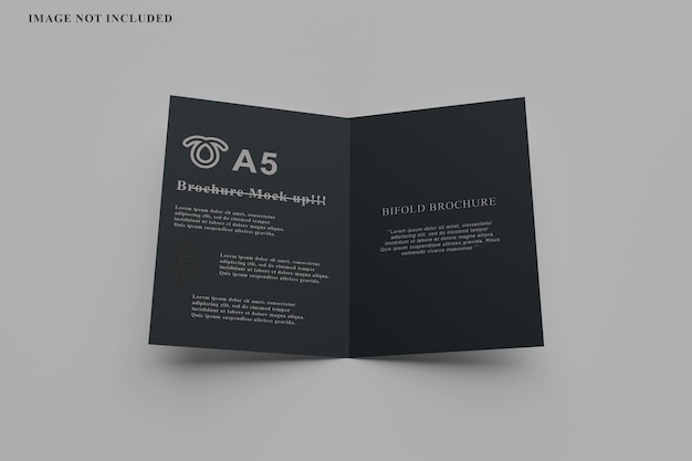 PSD bifold a5 brochure mockup