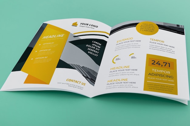 Bifold brochure concept mock-up