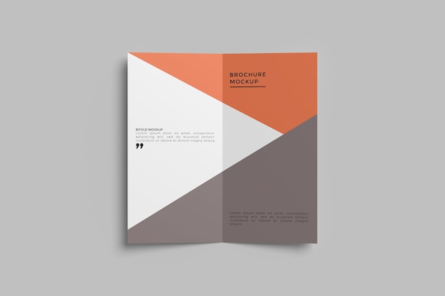 PSD bifold brochure mockup design isolated