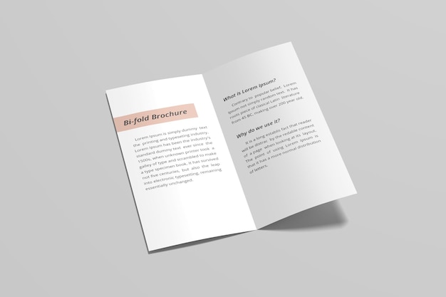 PSD bifold brochure mockup design