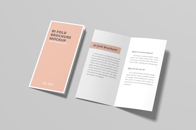 PSD Дизайн макета брошюры в два сложения