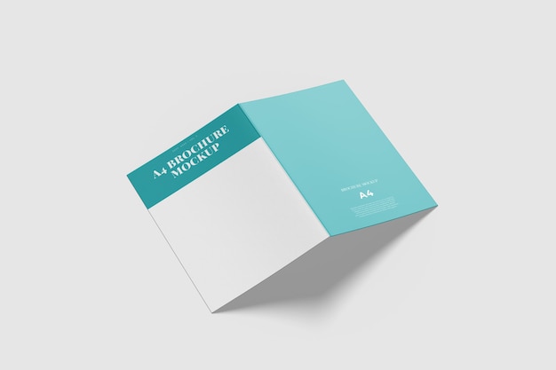 Bifold brochure mockup isolated