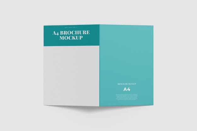 Bifold brochure mockup isolated