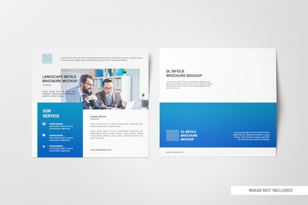 PSD mockup di brochure bifold