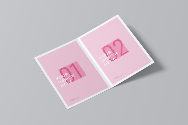 PSD bifold brochure mockup