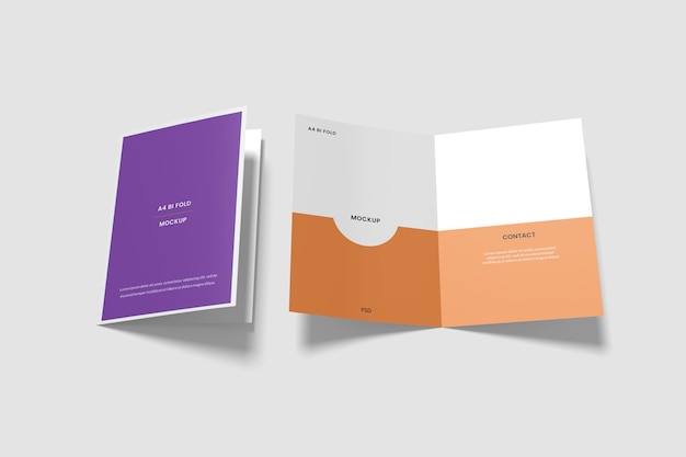 PSD mockup di brochure bifold