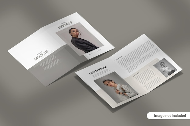 Mockup di brochure a due ante