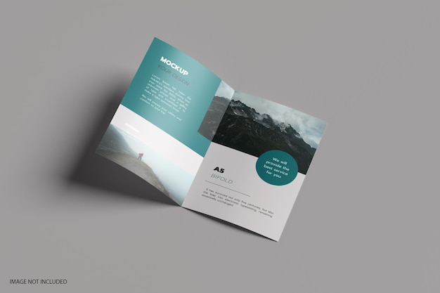 PSD bifold brochure mockup