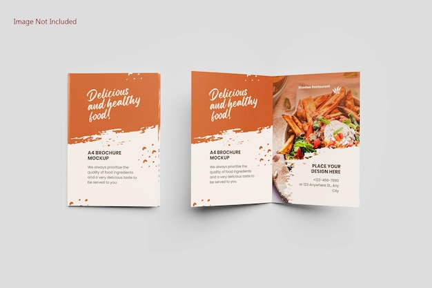 PSD bifold brochure mockup