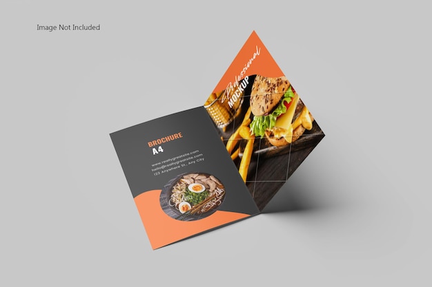 PSD bifold brochure mockup