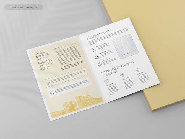 PSD bifold brochure mockup