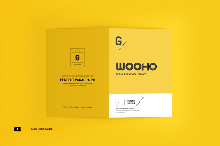 Bifold brochure mockup