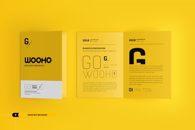 PSD bifold brochure mockup