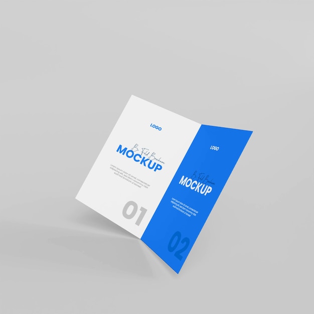 Brochure bifold design realistico di mockup