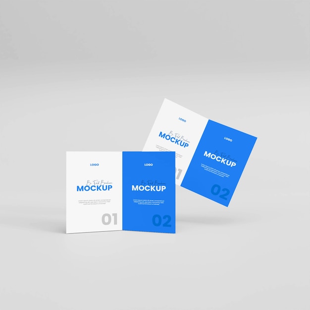 Bifold brochure realistisch mockup-ontwerp