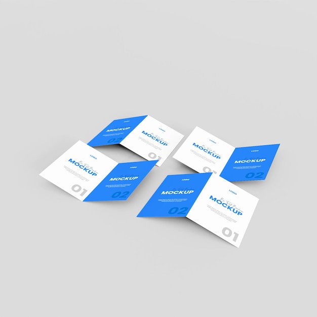 Bifold Brochure Realistisch Mockup-ontwerp