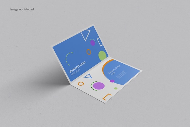 Bifold business card mockup