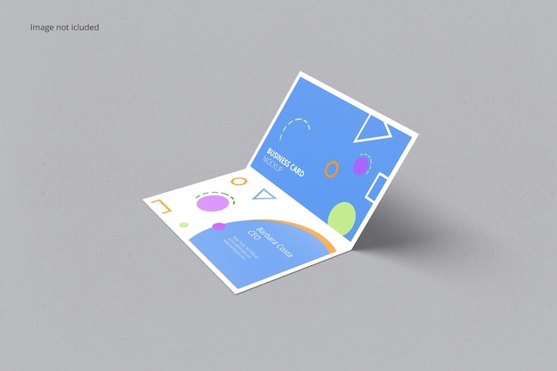 Mockup di biglietti da visita bifold