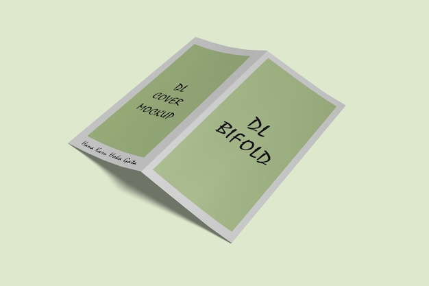 Bifold dl brochure mockup geïsoleerd