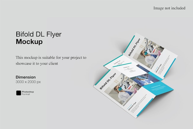 Bifold dl flyer mockup-ontwerp