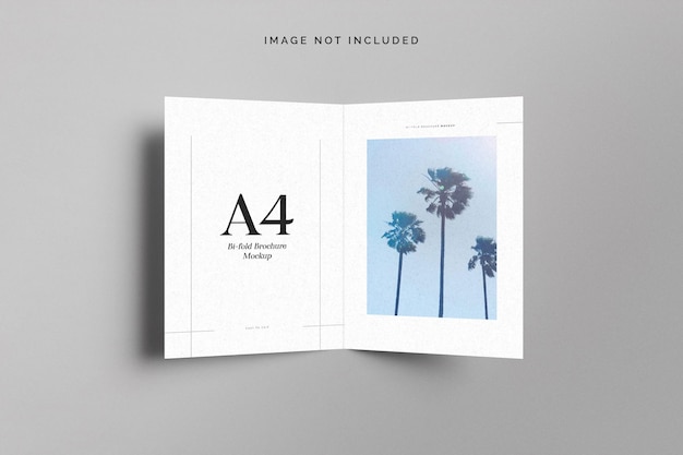 PSD bifold flyer a4 mockup