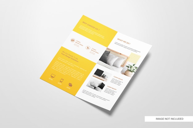 Bifold flyer brochure mockup