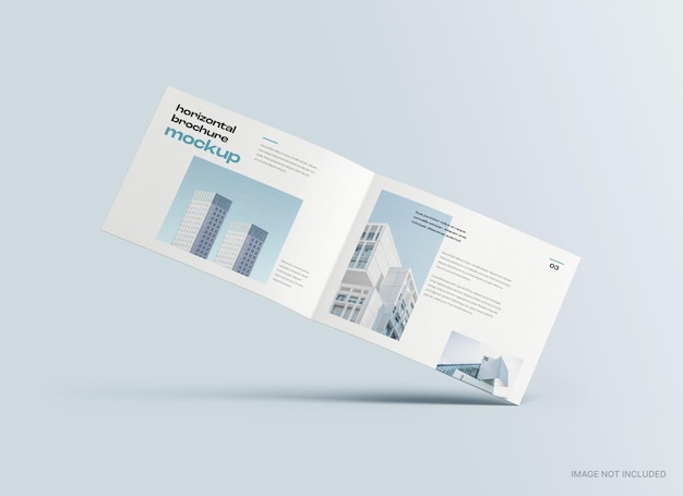 PSD mockup di brochure orizzontale bifold