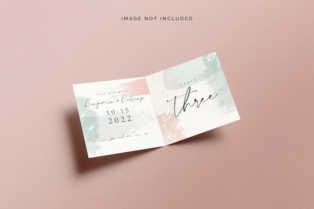 Bifold invitation mockup