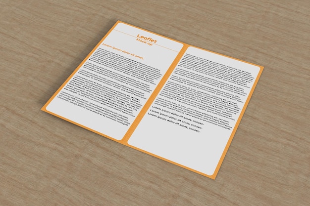 Bifold leaflet mockup