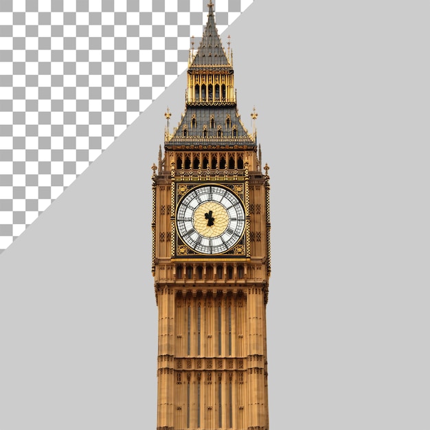 Big Ben een clip art sticker stijl afbeelding met een transparante achtergrond
