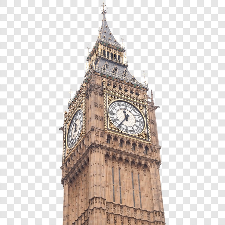 PSD big ben in london transparent