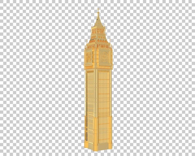 Big Ben Na Przezroczystym Tle Ilustracji Renderowania 3d