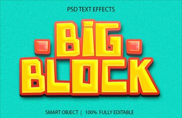 Premium PSD | Big block ppsd text effect