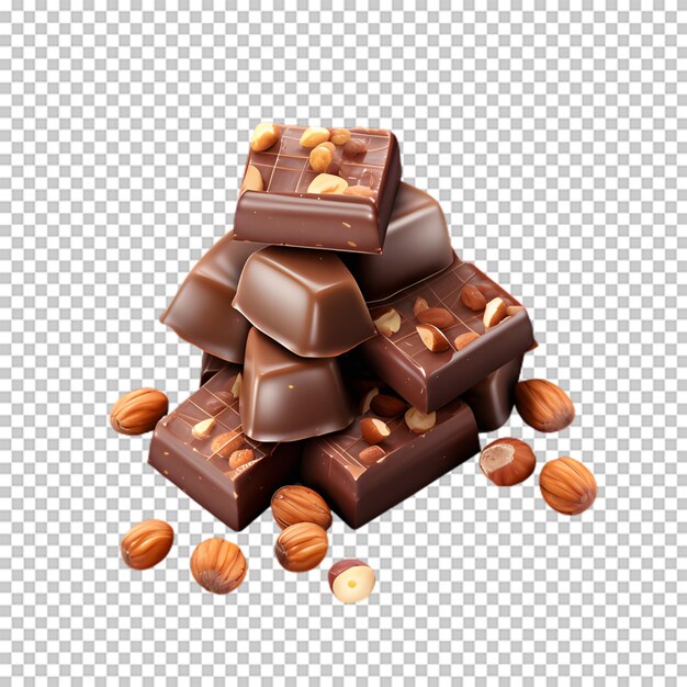 PSD big chocolate isolated on transparent background