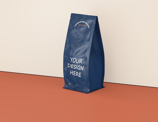 PSD mockup di borsa da caffè grande